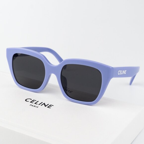 Celine MONOCHROMS Women Sunglasses Shiny Lilac Smoke Grey Geometric CL40198F 78A - Picture 10 of 10